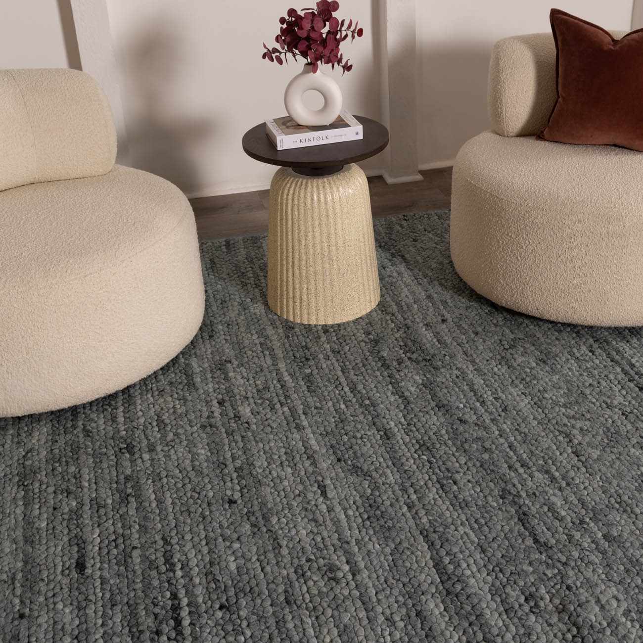 Charcoal Gray Wool Area Rug - Boutique Rugs