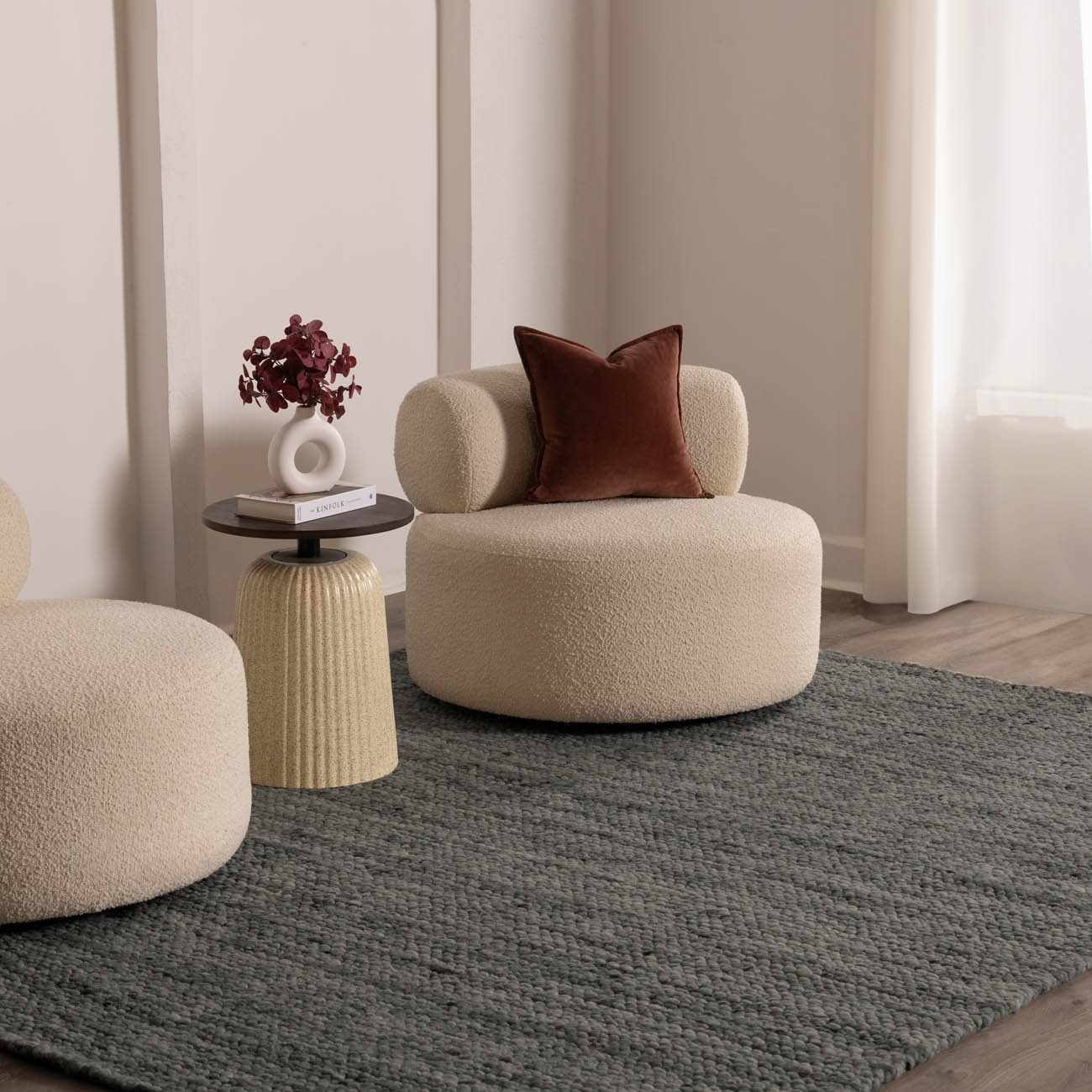 Charcoal Gray Wool Area Rug - Boutique Rugs