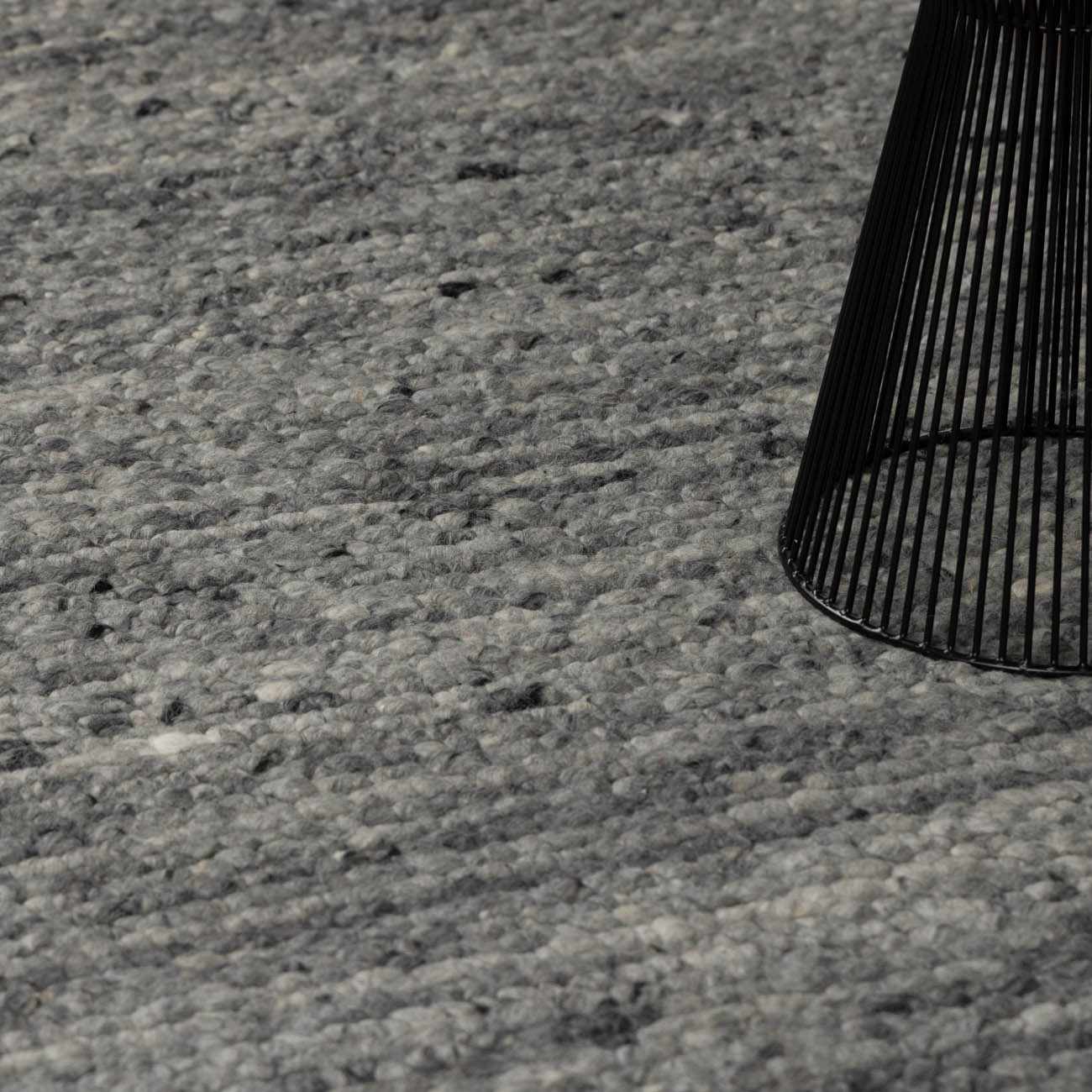 Charcoal Gray Wool Area Rug - Boutique Rugs