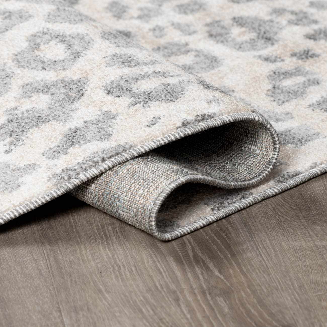 Beige Liversedge Leopard Print Area Rug - Boutique Rugs