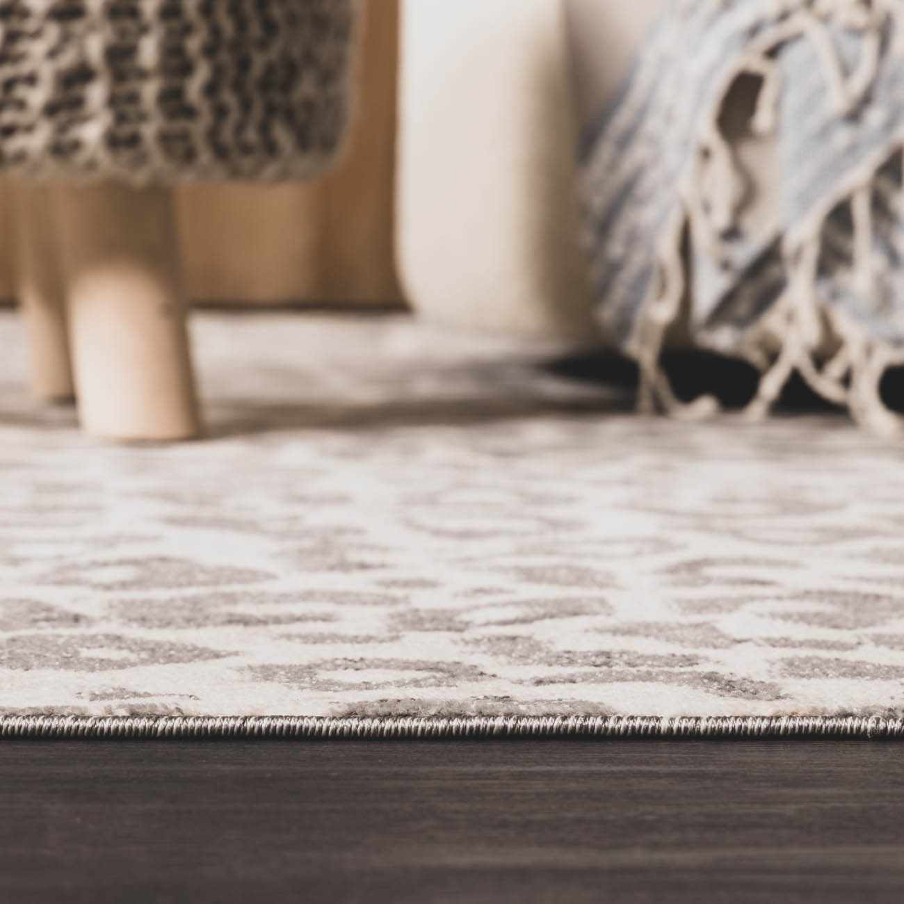 Beige Liversedge Leopard Print Area Rug - Boutique Rugs