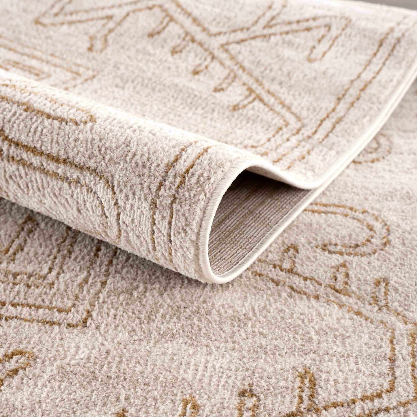 Divya Cream & Gold Area Rug - Limited Edition - Boutique Rugs