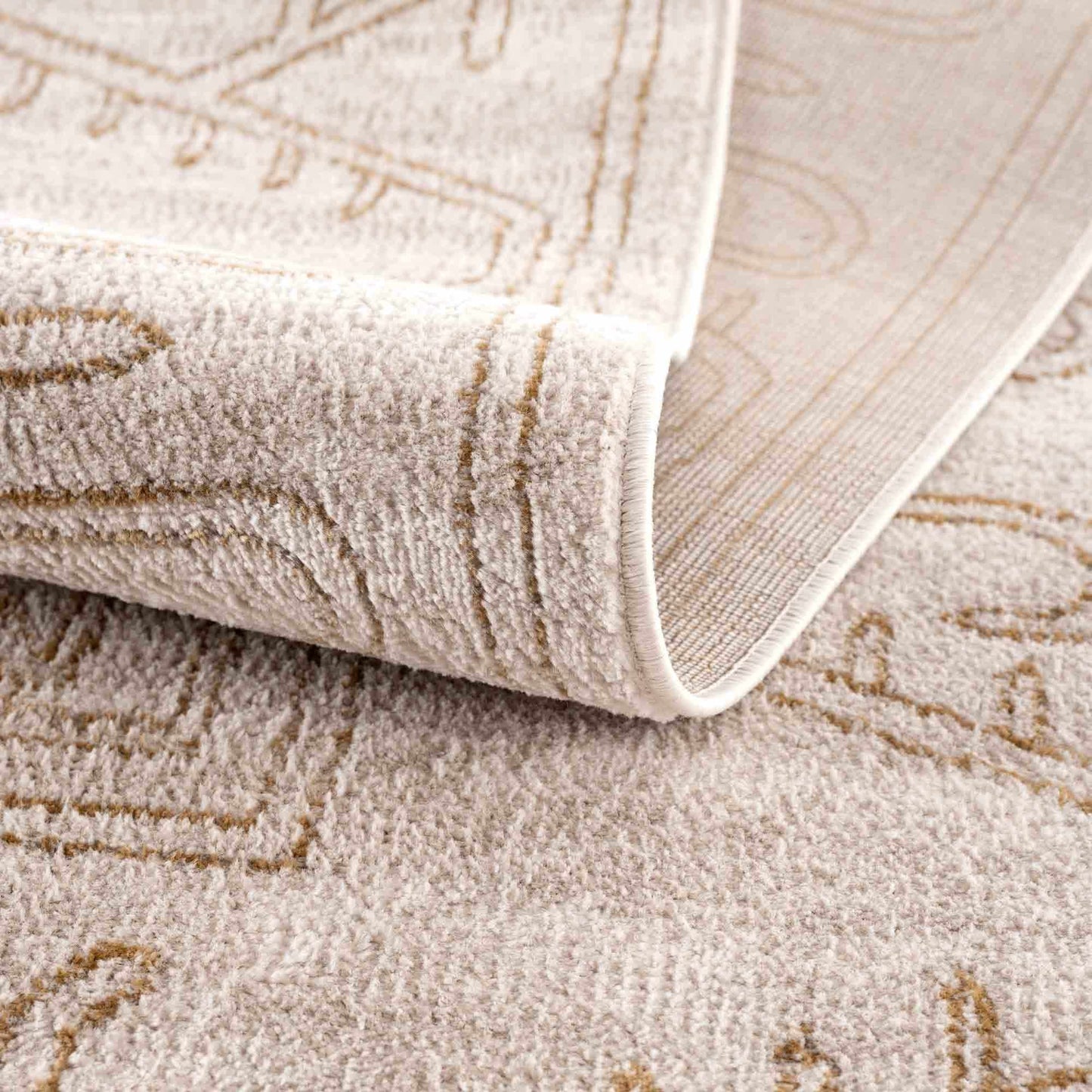 Divya Cream & Gold Area Rug - Limited Edition - Boutique Rugs