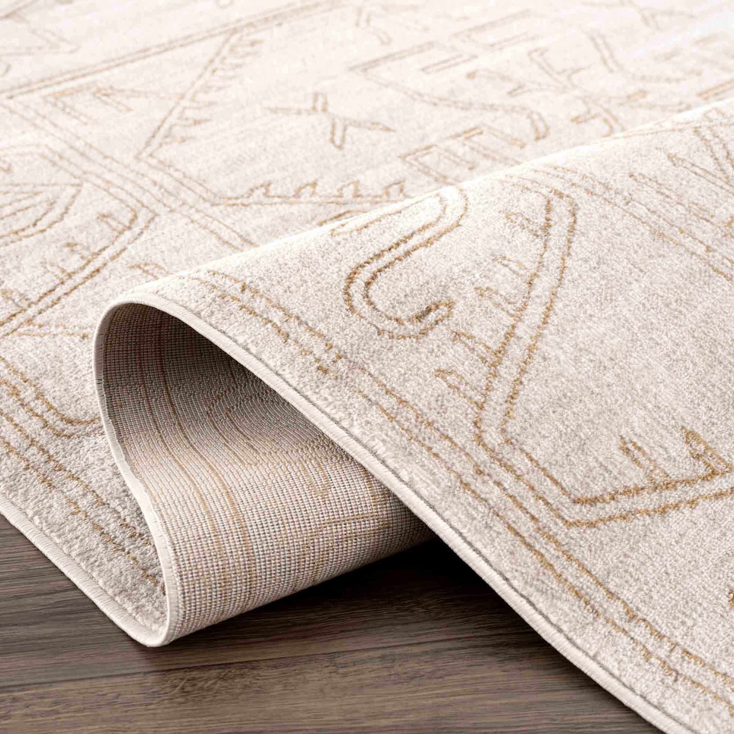 Divya Cream & Gold Area Rug - Limited Edition - Boutique Rugs