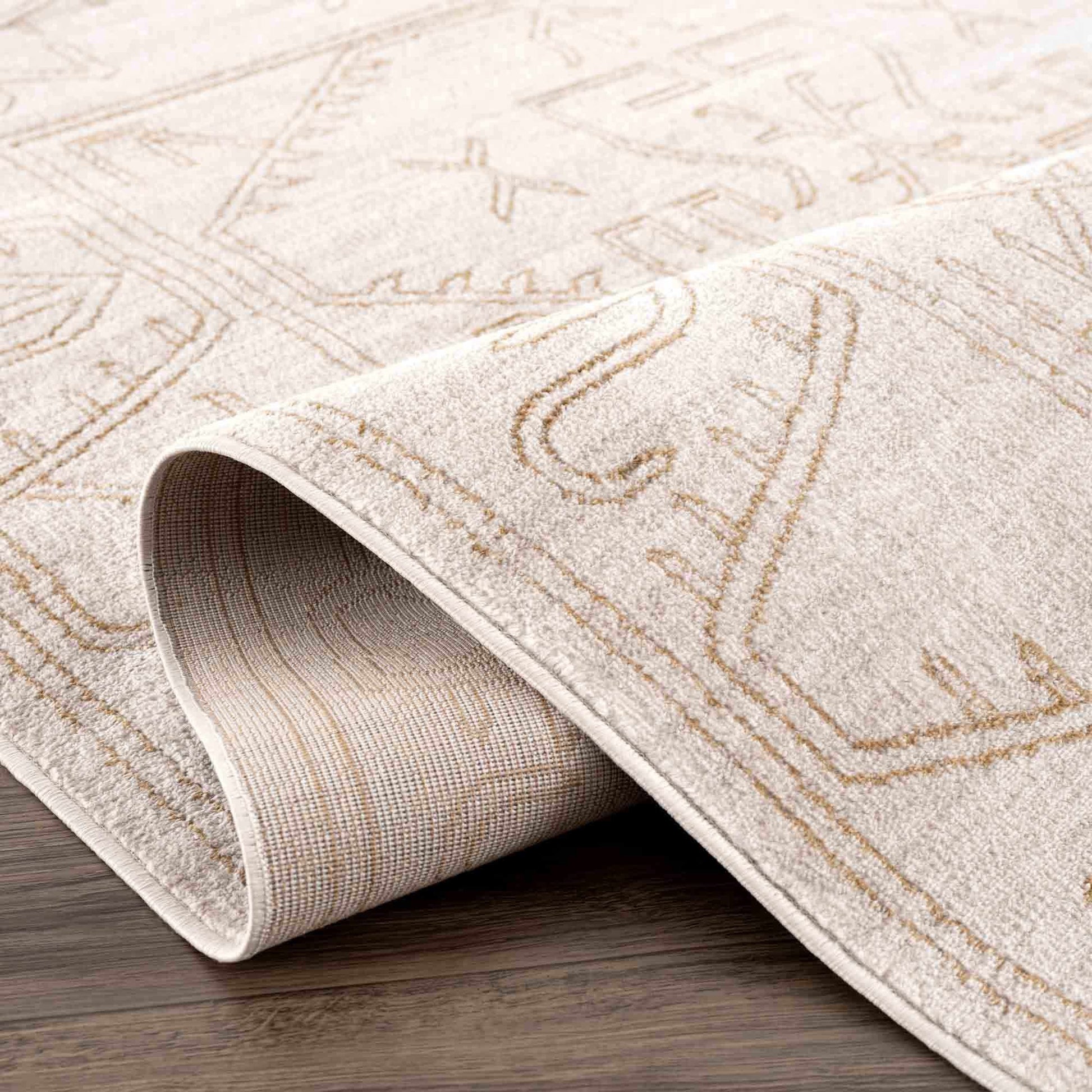 Divya Cream & Gold Area Rug - Limited Edition - Boutique Rugs
