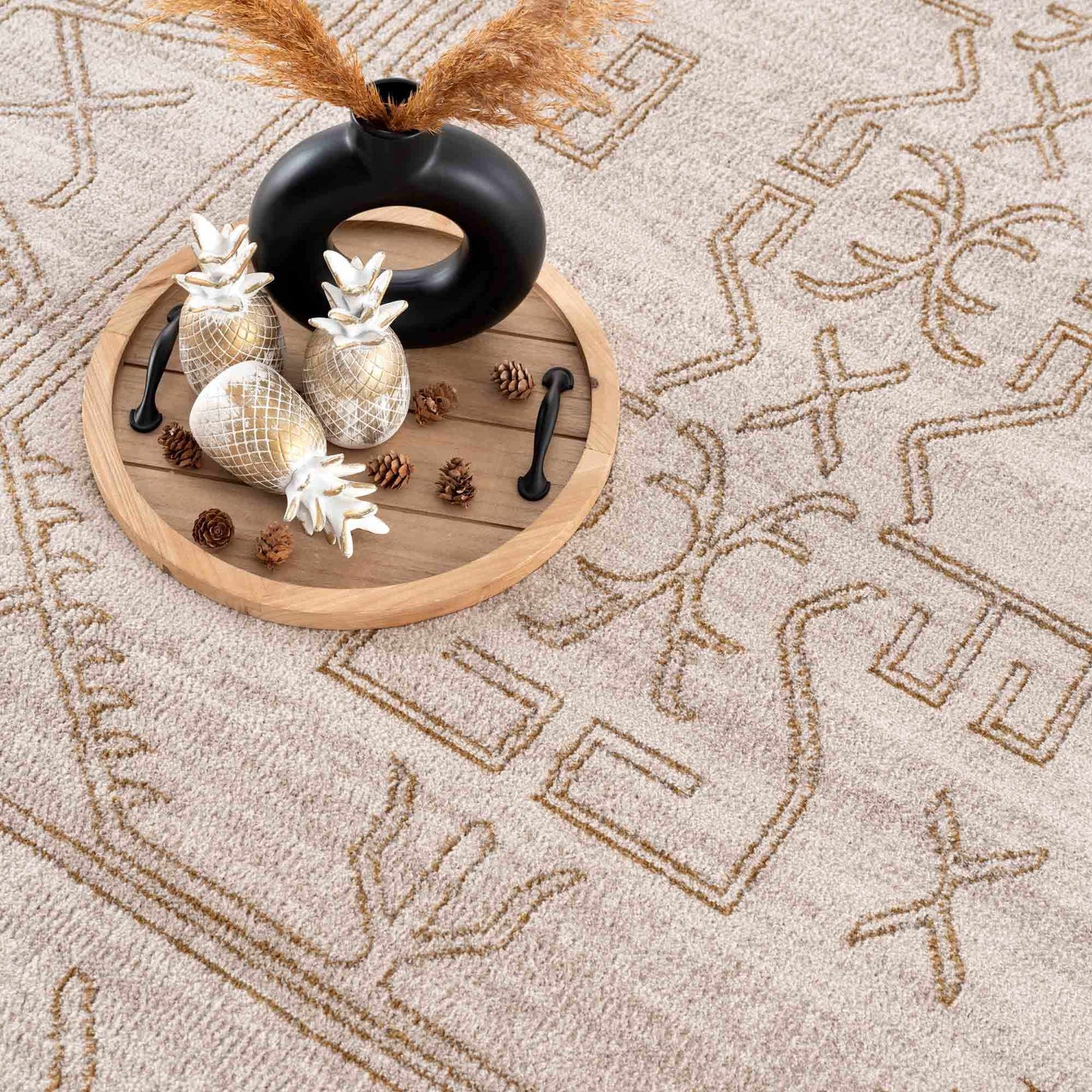 Divya Cream & Gold Area Rug - Limited Edition - Boutique Rugs