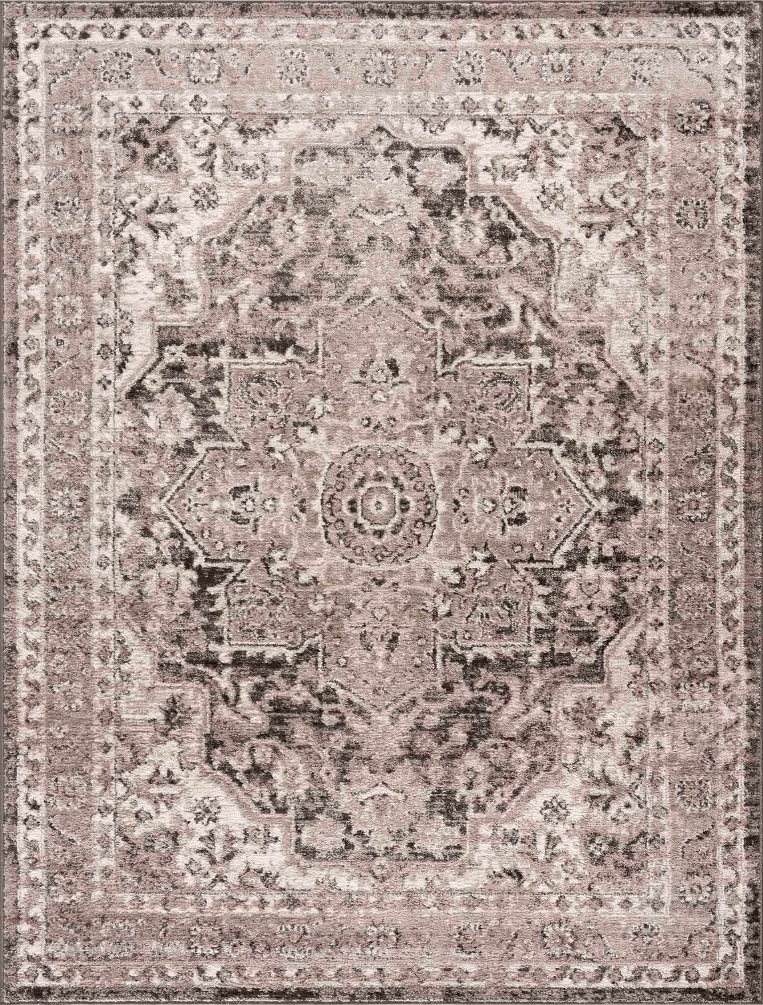 Albie Charcoal & Beige Area Rug - Clearance - Boutique Rugs