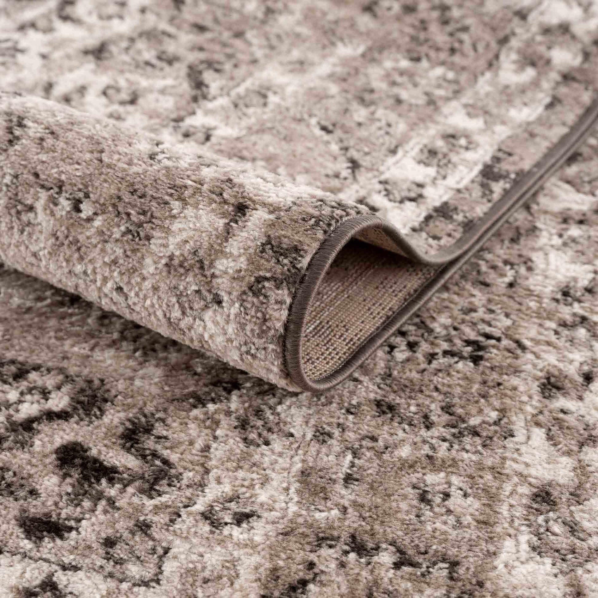 Albie Charcoal & Beige Area Rug - Clearance - Boutique Rugs