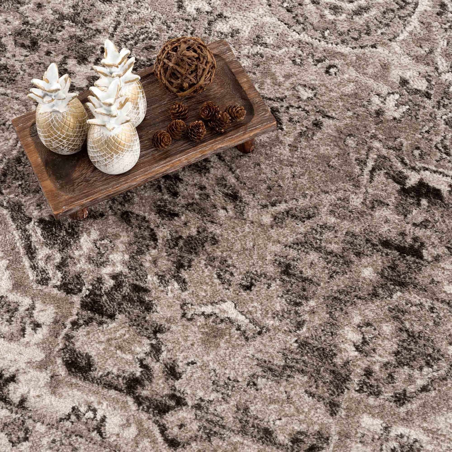 Albie Charcoal & Beige Area Rug - Clearance - Boutique Rugs