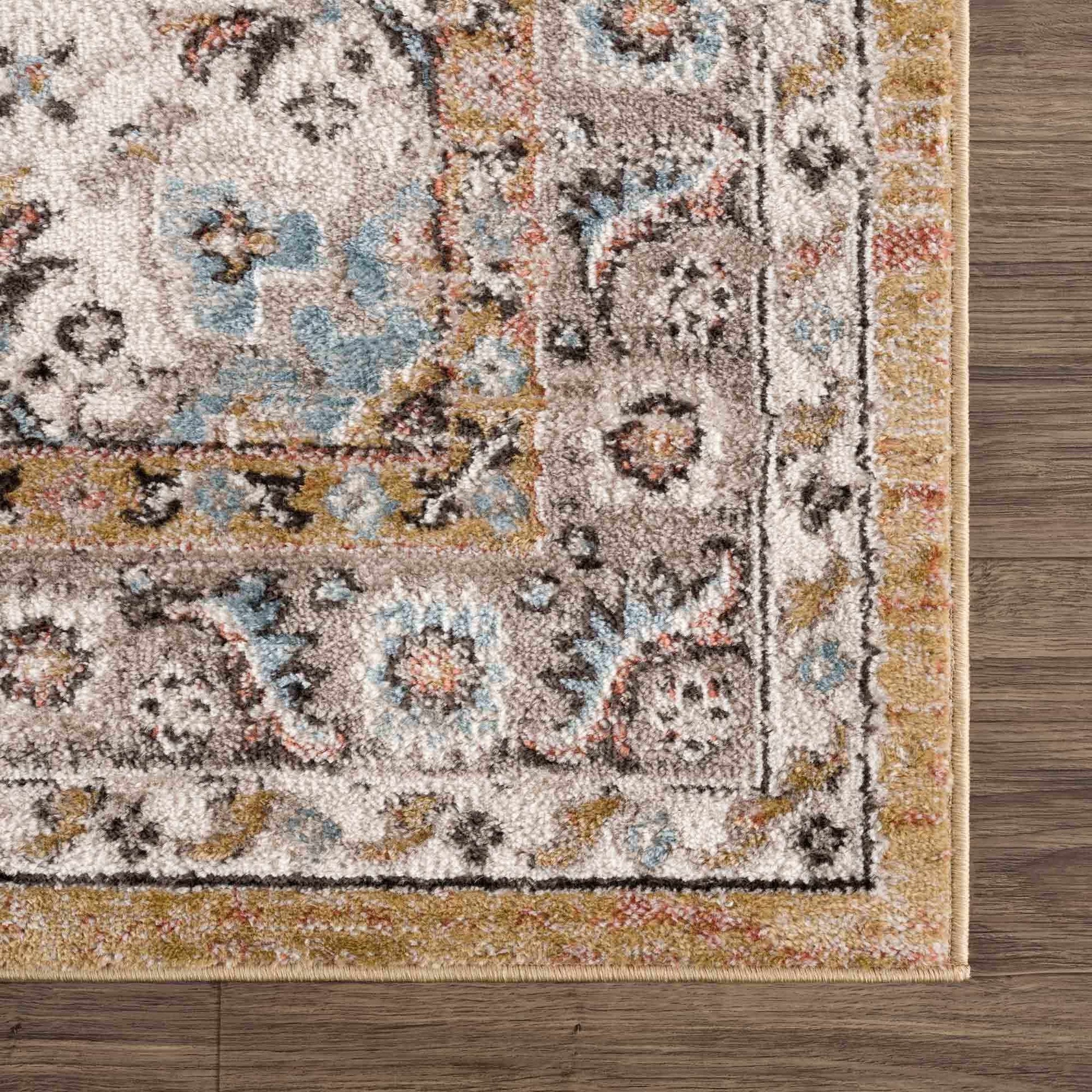 Albie Gold & Beige Area Rug - Clearance - Boutique Rugs