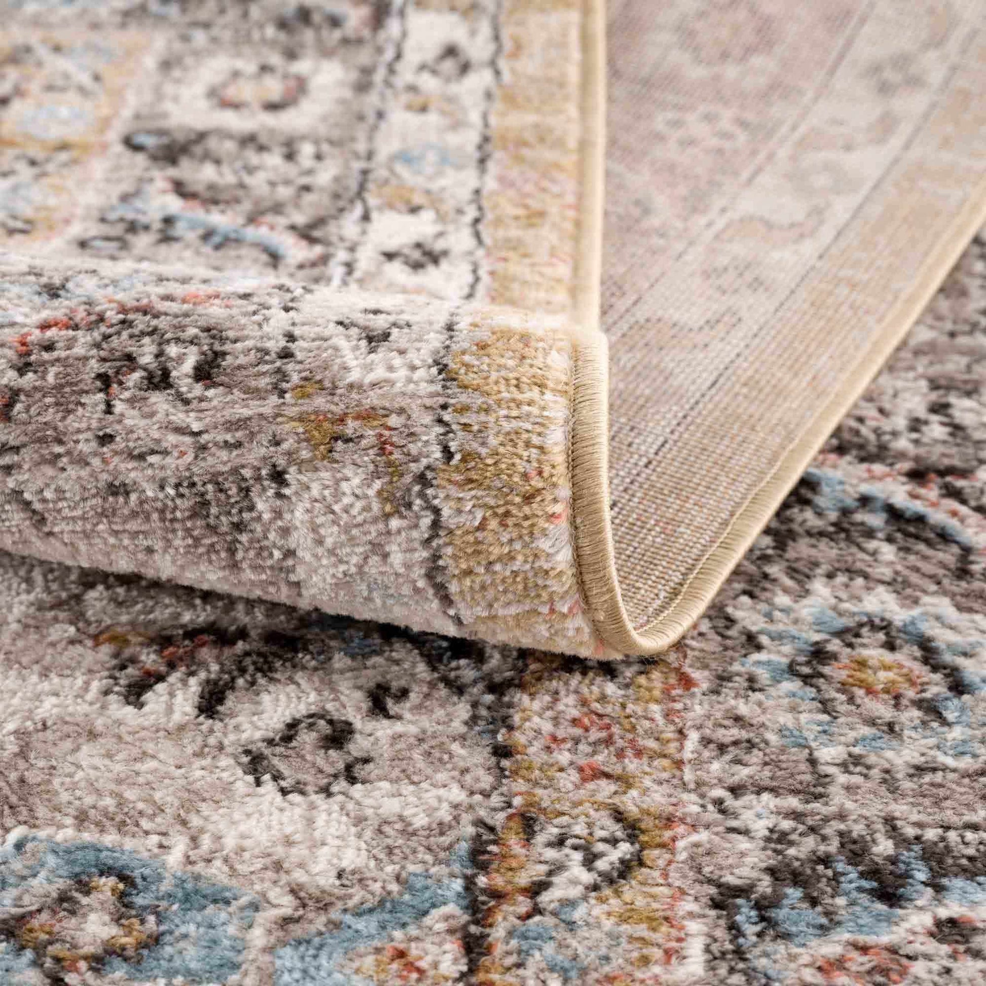 Albie Gold & Beige Area Rug - Clearance - Boutique Rugs