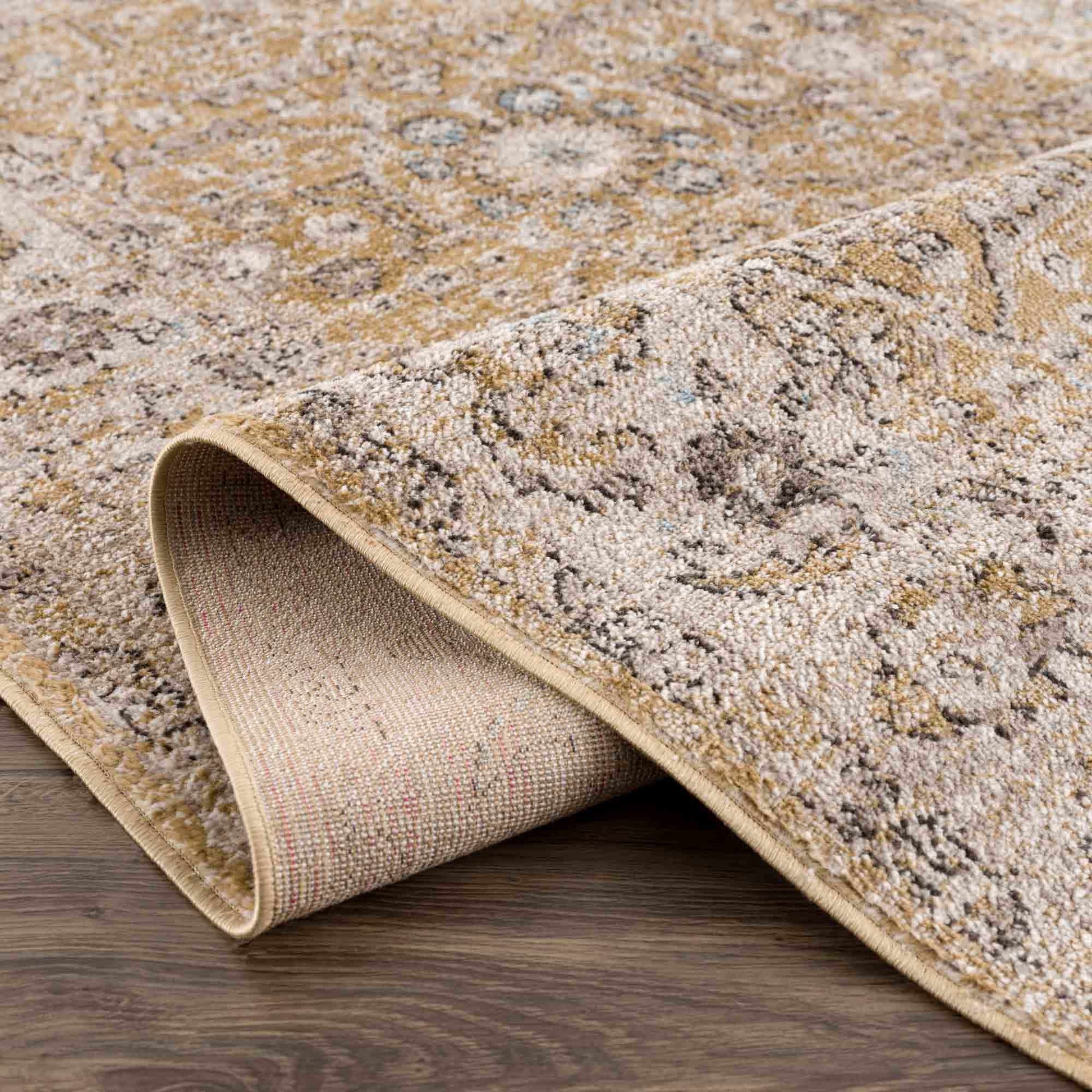 Anana Gold & Beige Area Rug - Clearance - Boutique Rugs