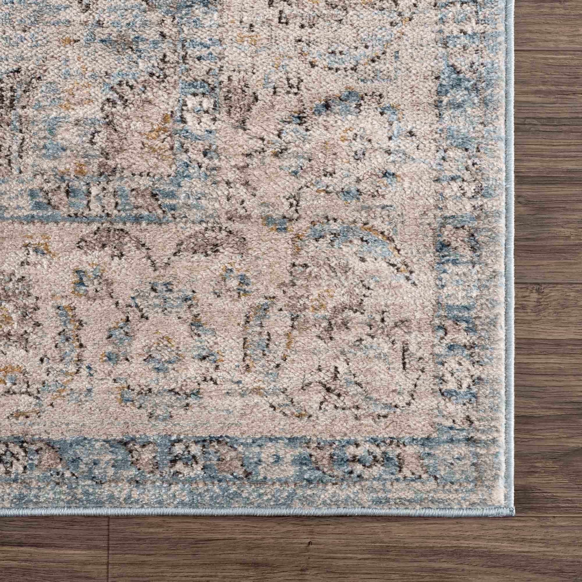 Anana Silver Blue & Beige Area Rug - Clearance - Boutique Rugs