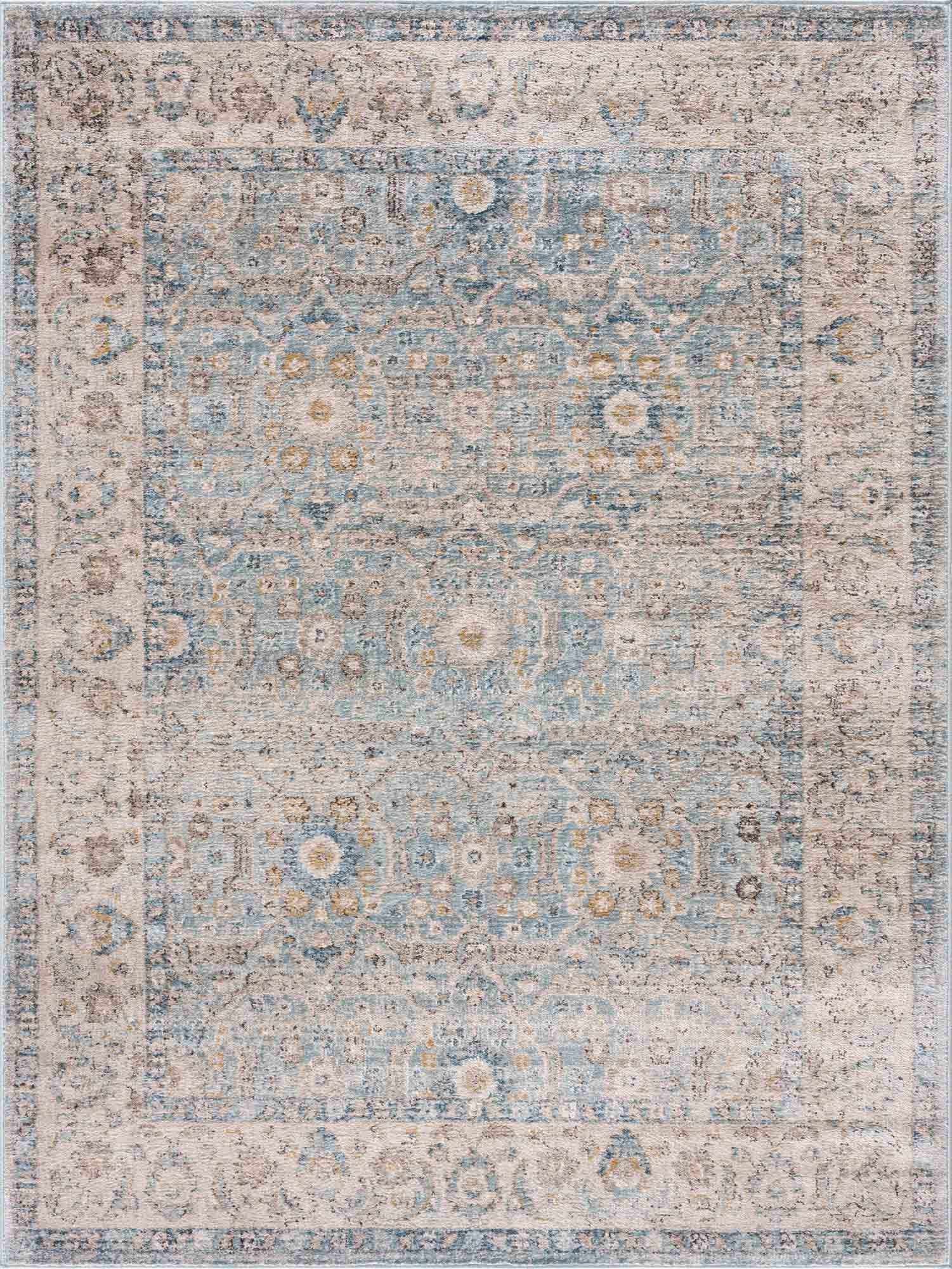 Anana Silver Blue & Beige Area Rug - Clearance - Boutique Rugs