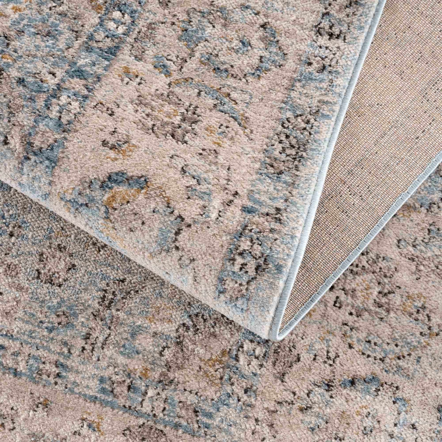 Anana Silver Blue & Beige Area Rug - Clearance - Boutique Rugs
