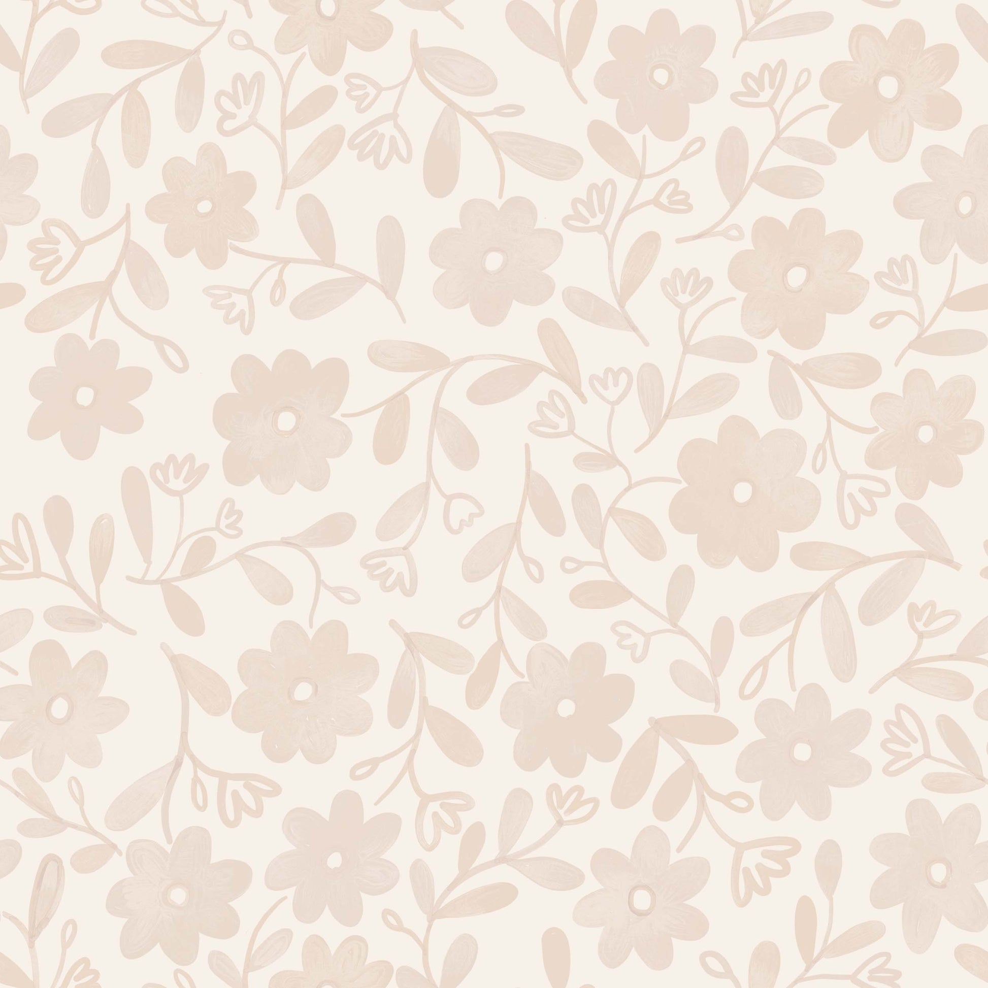 Markie Wallpaper by Christy Beasley - Sample 1 foot by 1 foot / Light Pink - Loomwell Home Goods