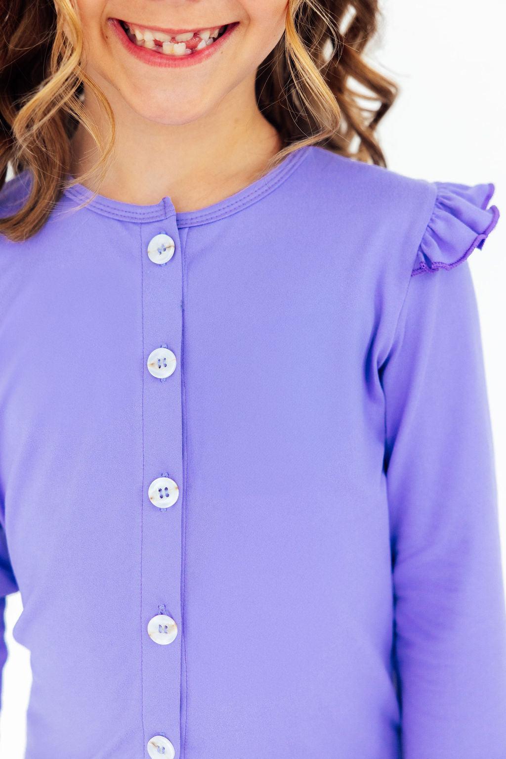 Periwinkle Ruffle Cardigan - Mila & Rose ®