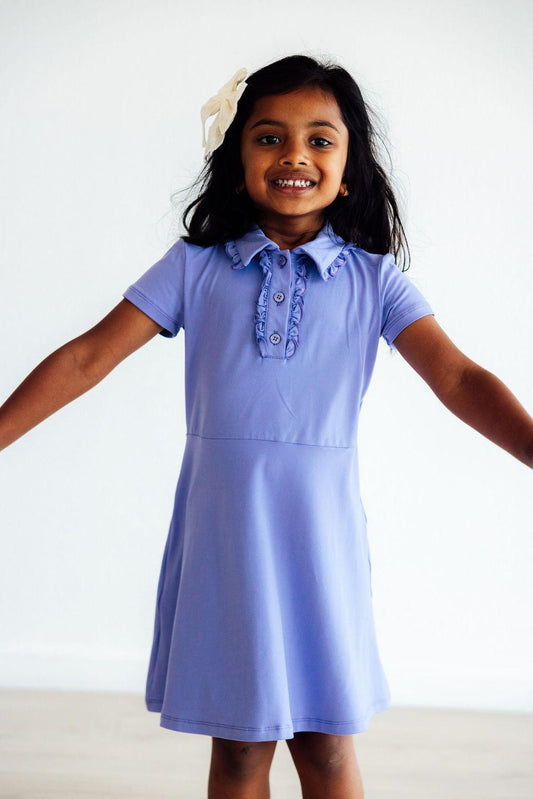 Periwinkle Blue Polo Dress - Mila & Rose ®