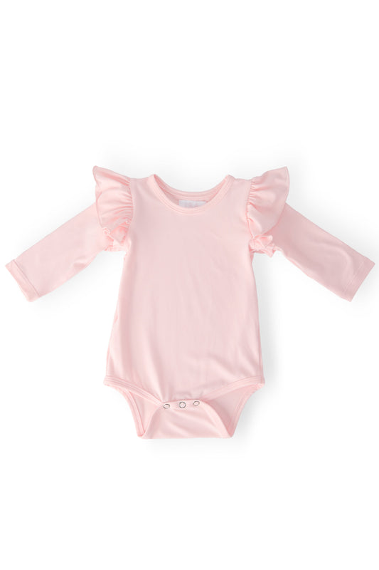 Petal Pink L/S Flutter Bodysuit - Mila & Rose ®