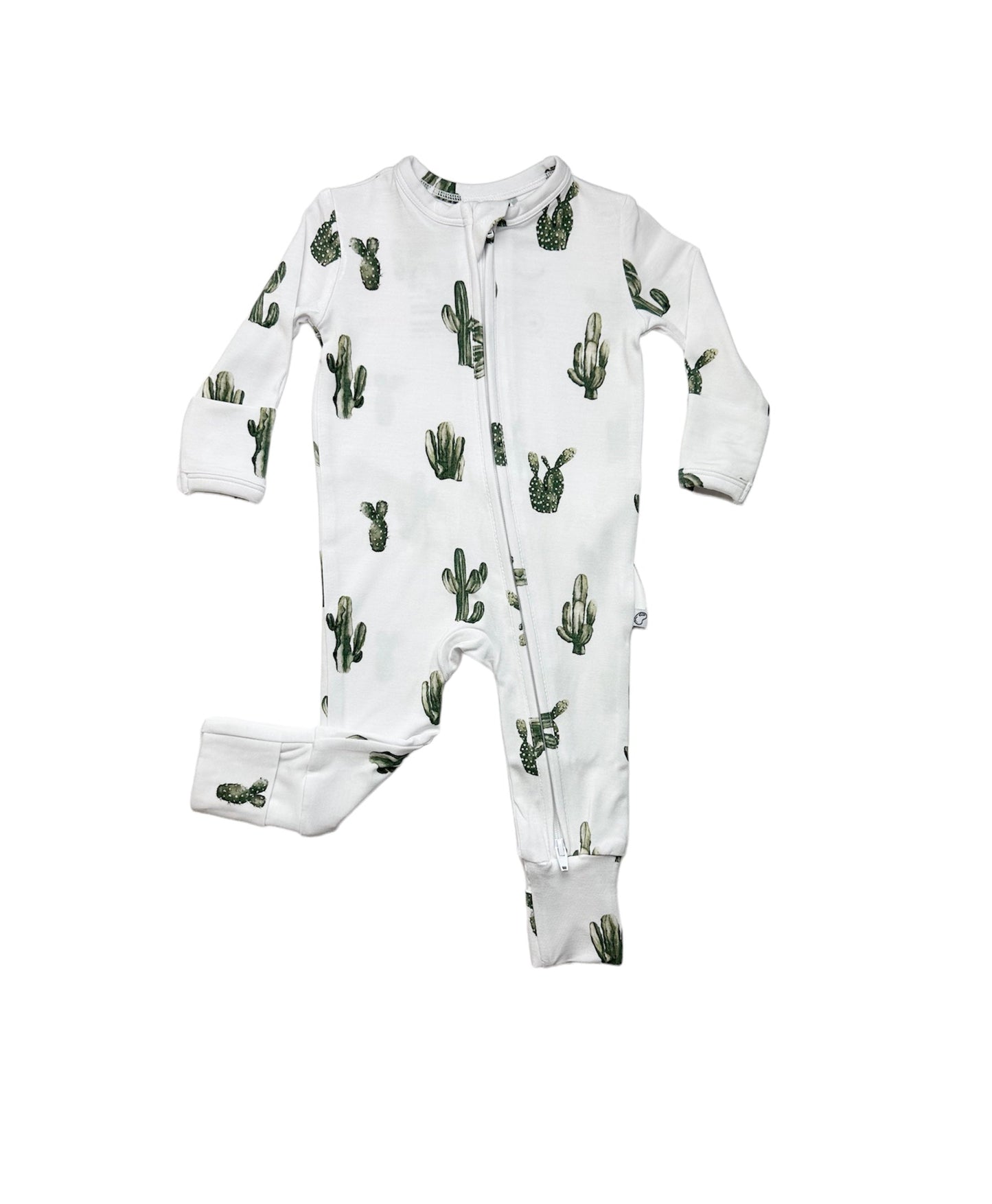Bamboo Zip Romper - Cactus - Annie Bean