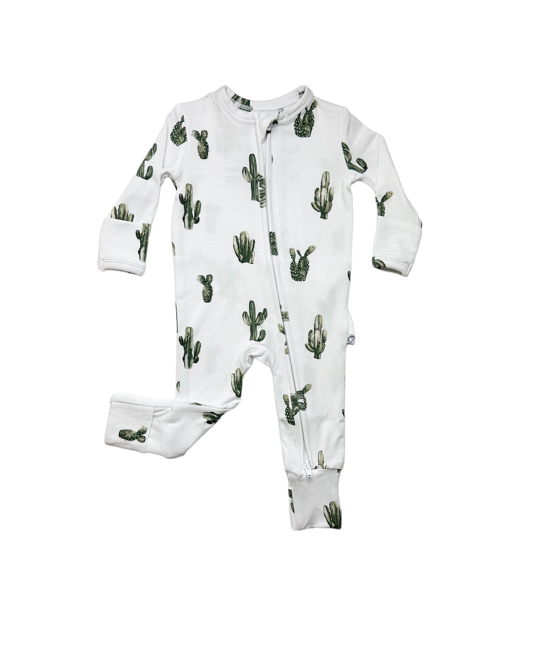 Bamboo Zip Romper - Cactus - Annie Bean