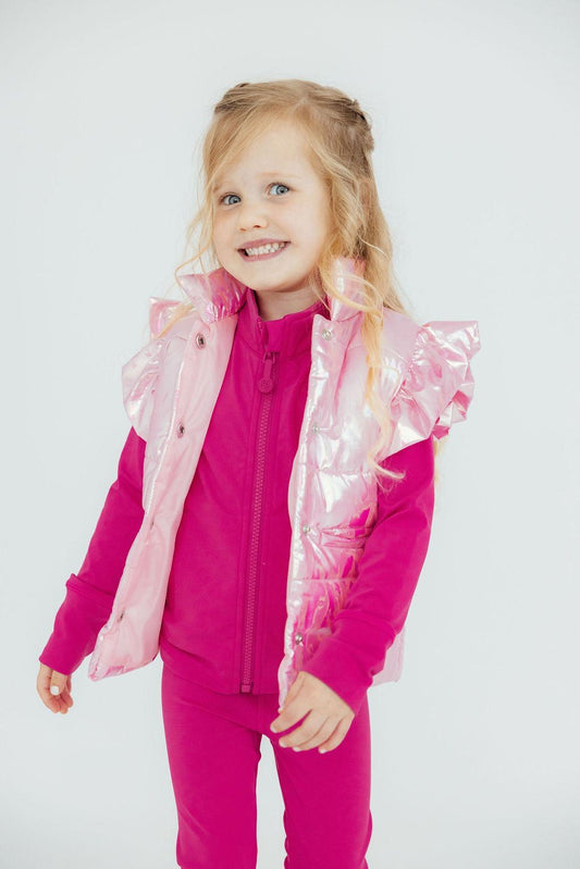 Pink Iridescent Puffer Vest - Mila & Rose ®