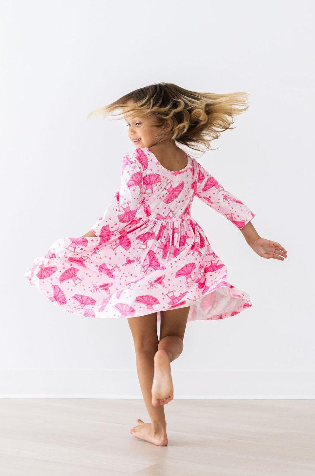 Pirouette 3/4 Sleeve Pocket Twirl Dress - Mila & Rose ®