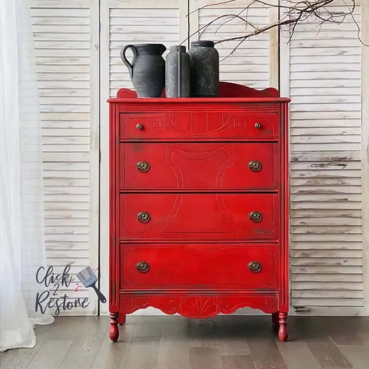 Pomegranate Paint on Dresser