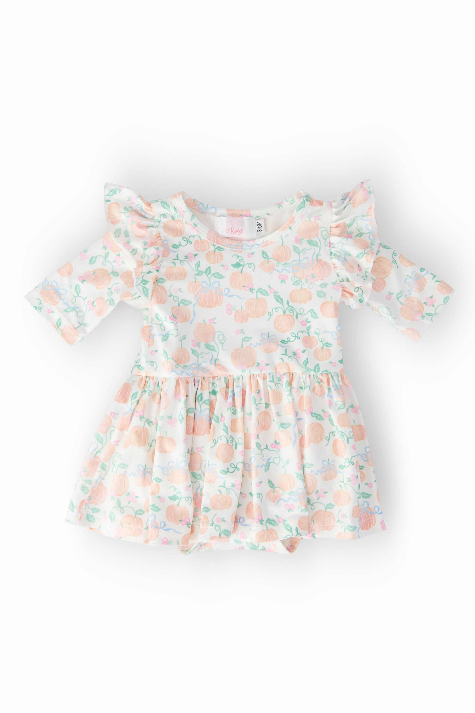 Pretty Pumpkins Fall Twirl Flutter Bodysuit - Mila & Rose ®