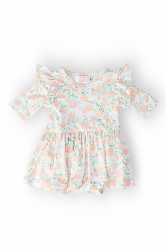 Pretty Pumpkins Fall Twirl Flutter Bodysuit - Mila & Rose ®