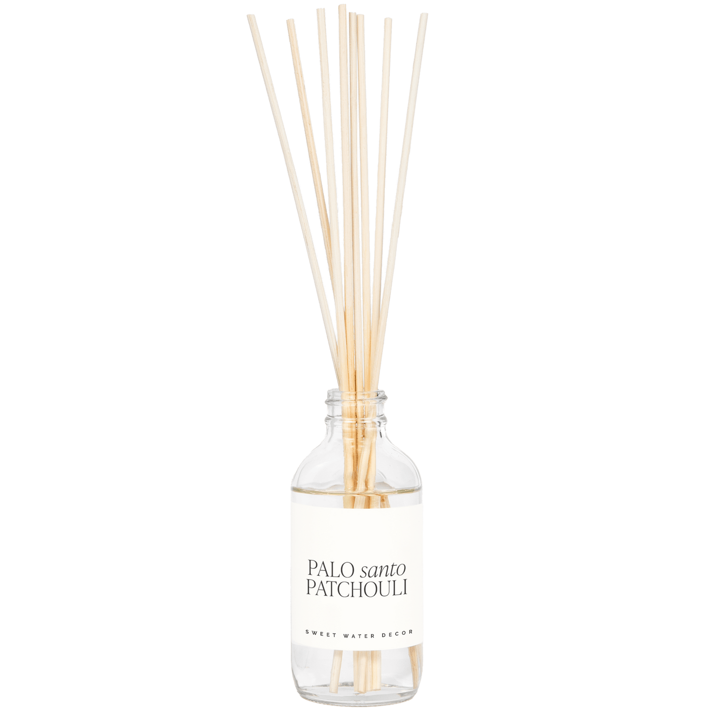 Diffuseur de roseaux transparents Palo Santo Patchouli