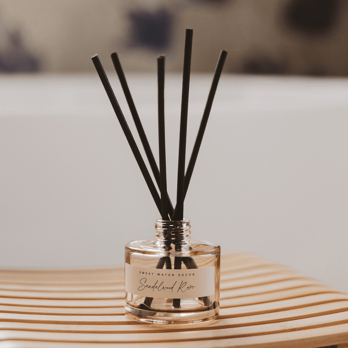 Sandalwood Rose Tinted Glass Jar Reed Diffuser