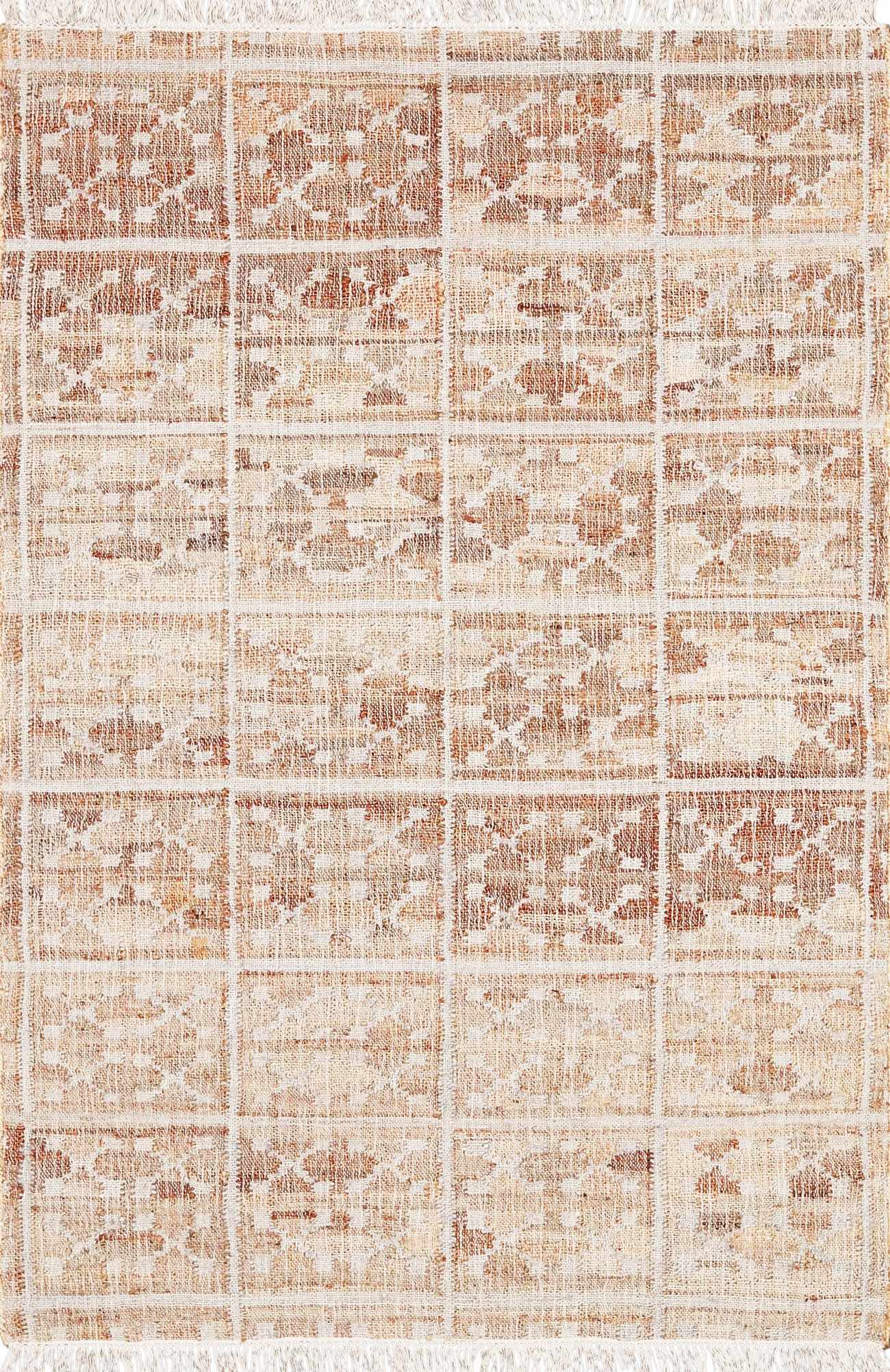 Tan Neutral Fringed Jute Area Rug - Boutique Rugs