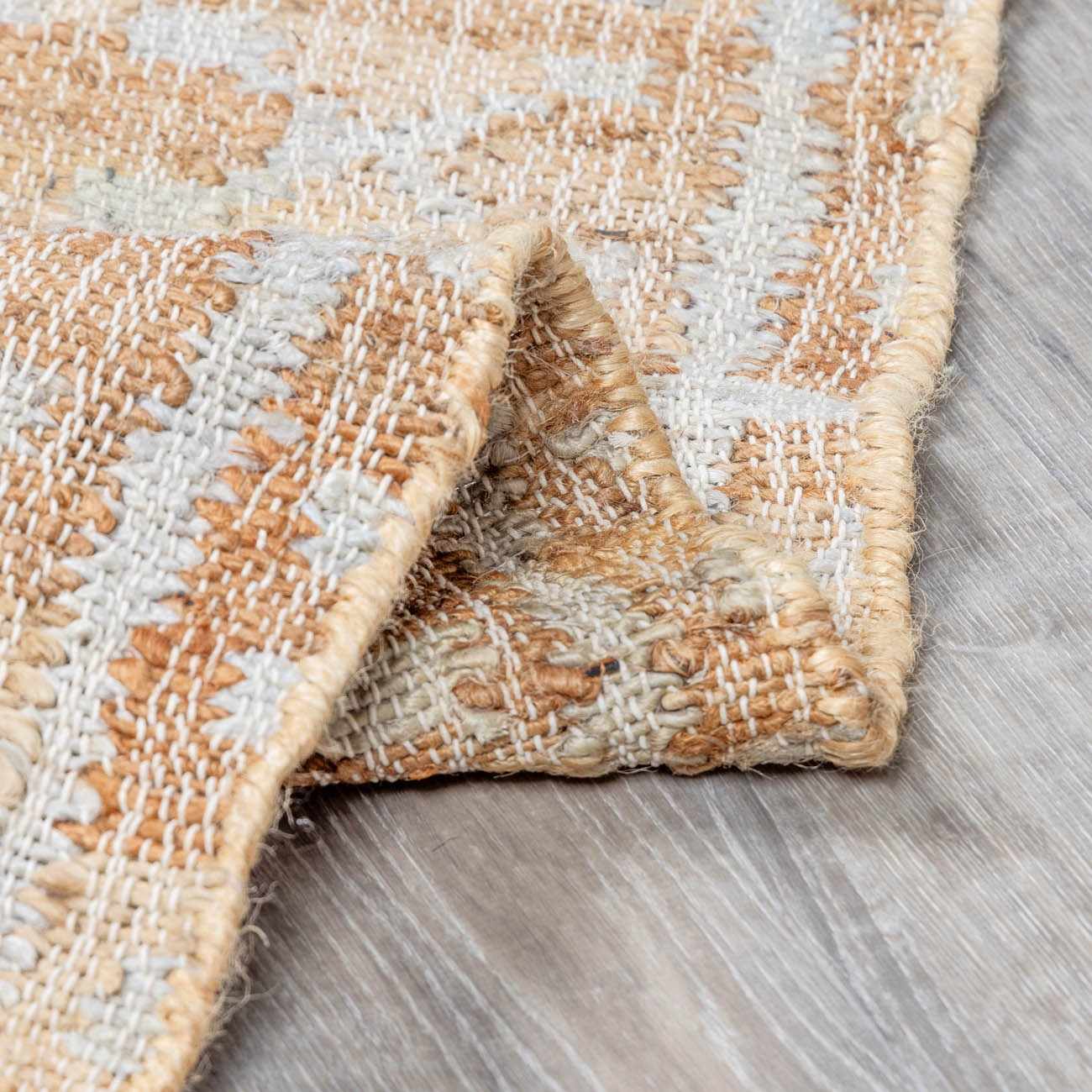 Tan Neutral Fringed Jute Area Rug - Boutique Rugs