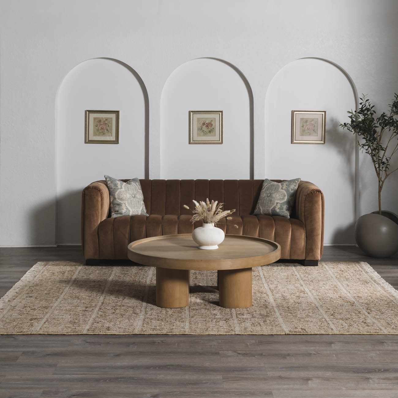 Tan Neutral Fringed Jute Area Rug - Boutique Rugs