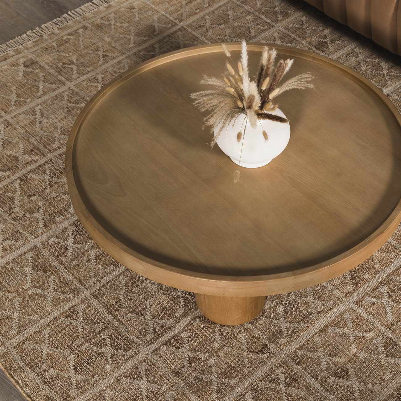 Tan Neutral Fringed Jute Area Rug - Boutique Rugs