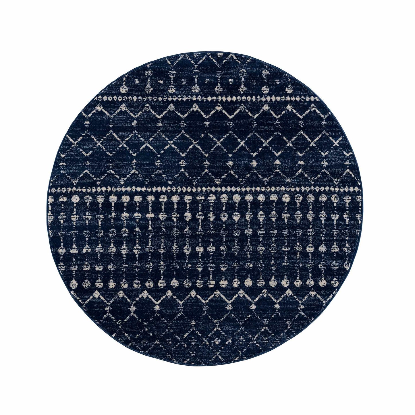 Tigrican Navy 2335 Area Rug - 7’10’’ Round - Boutique Rugs