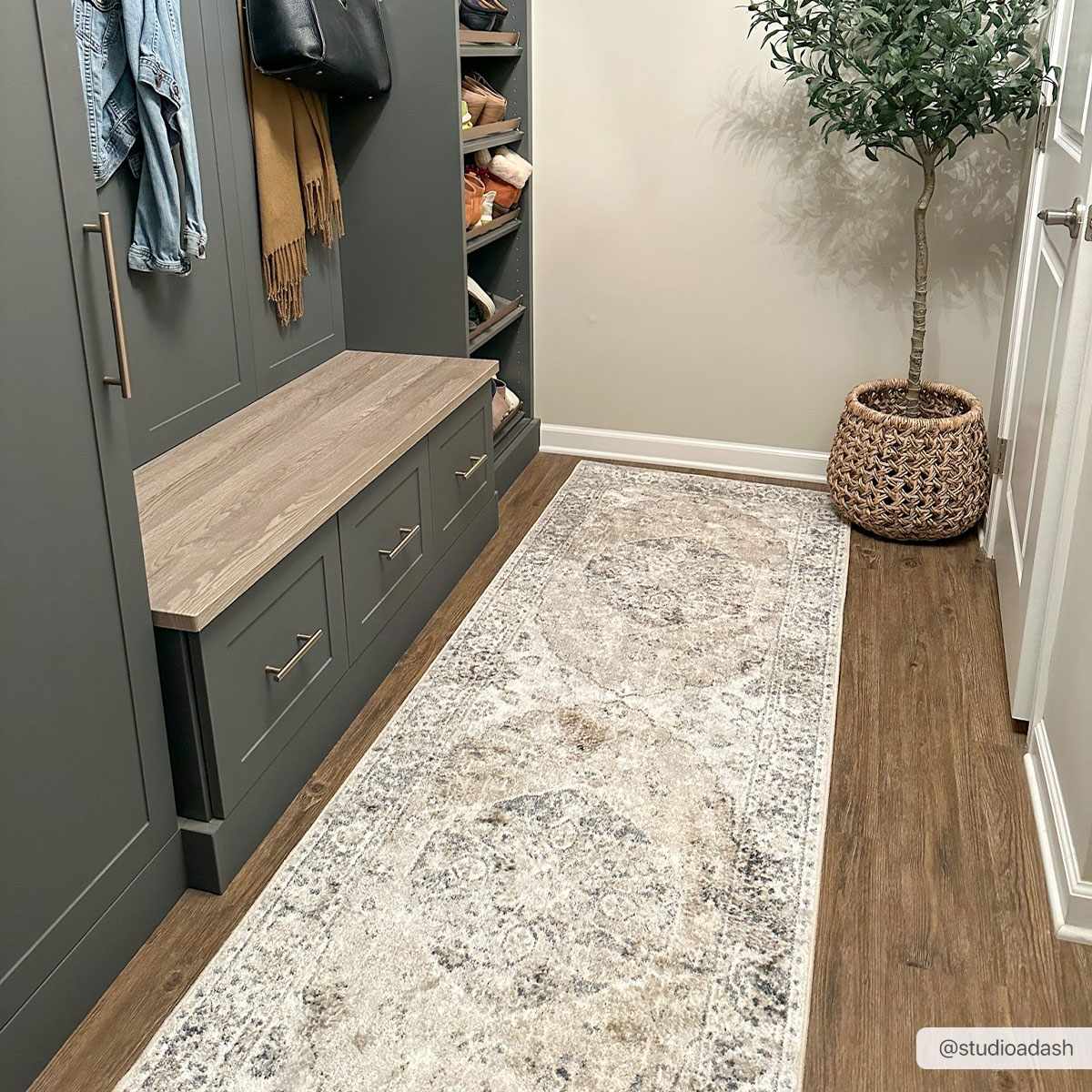 Rudo Beige Washable Area Rug - Boutique Rugs