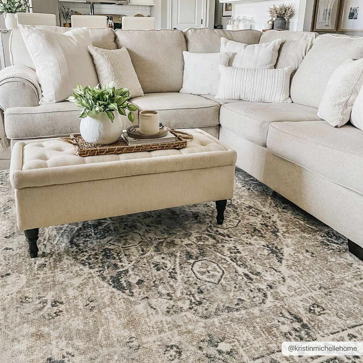 Rudo Blue Washable Area Rug - Boutique Rugs