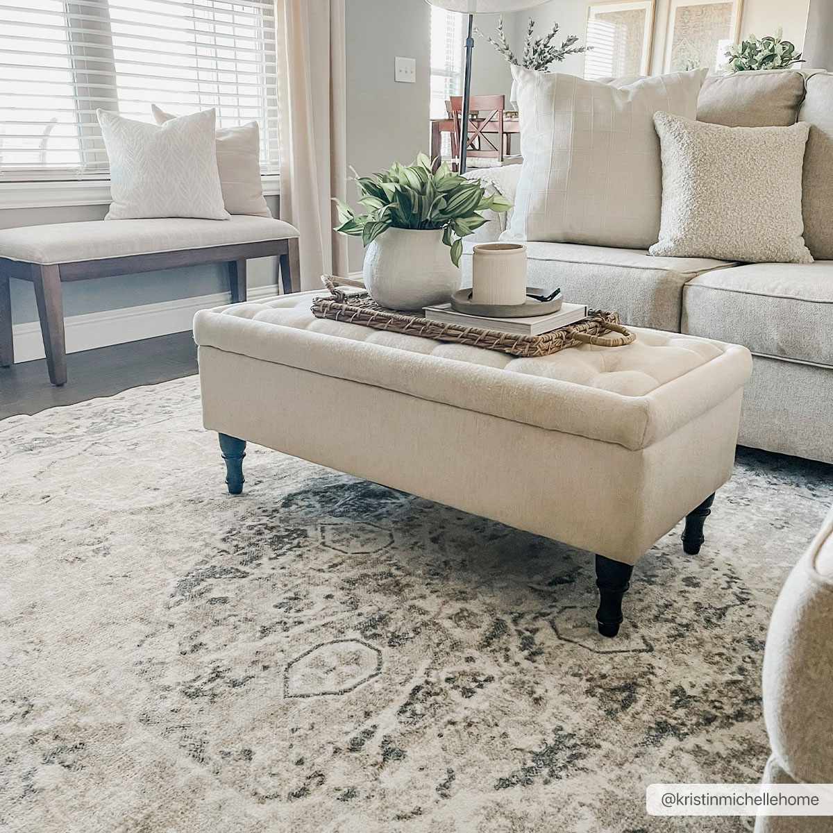 Rudo Blue Washable Area Rug - Boutique Rugs