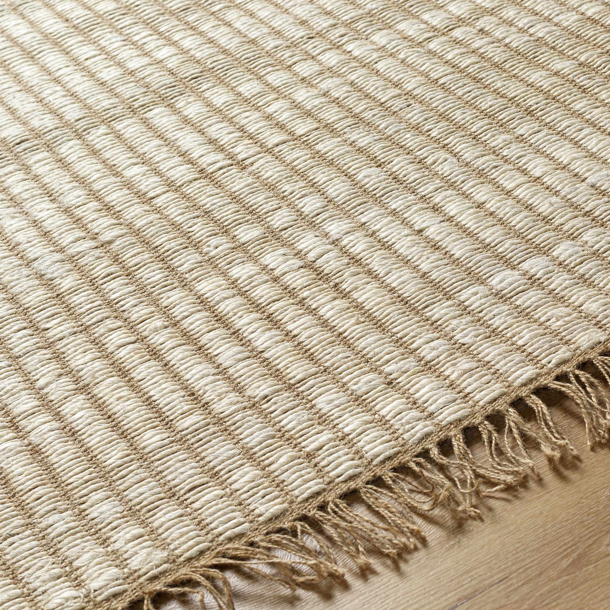 Beige Jute Area Rug - 2’6’’ x 8’ Runner - Boutique Rugs