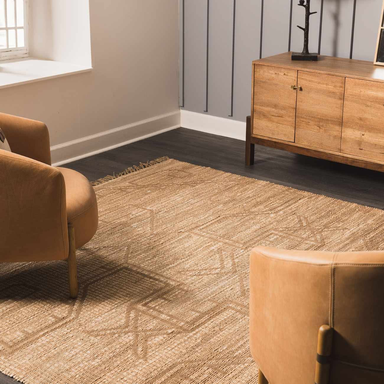 Tribal Brown Jute Rug - Boutique Rugs