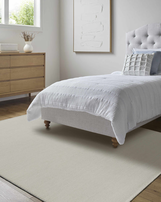 Ivory Neutral Wool Area Rug - Boutique Rugs