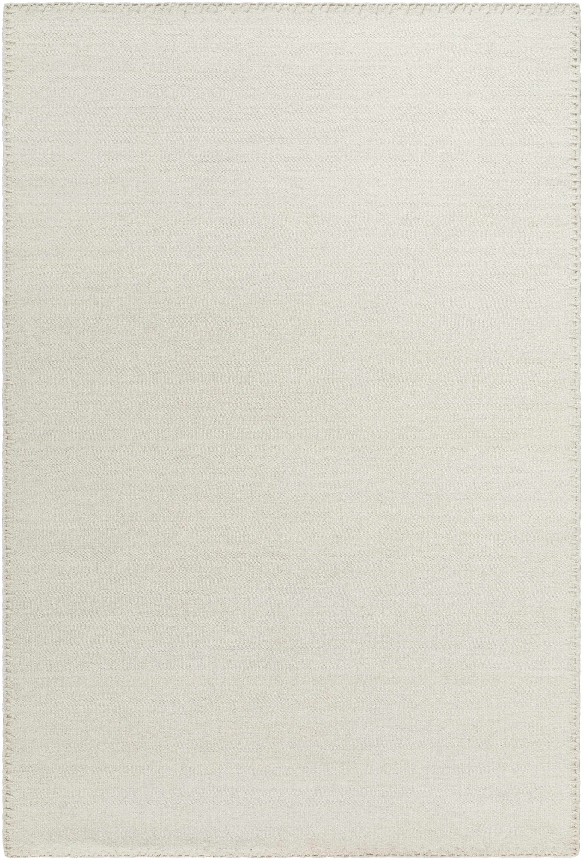 Ivory Neutral Wool Area Rug - 6’ x 9’ Rectangle - Boutique Rugs