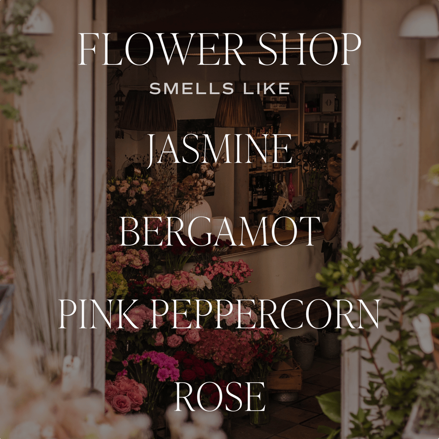 Diffuseur de roseaux transparents Flower Shop 