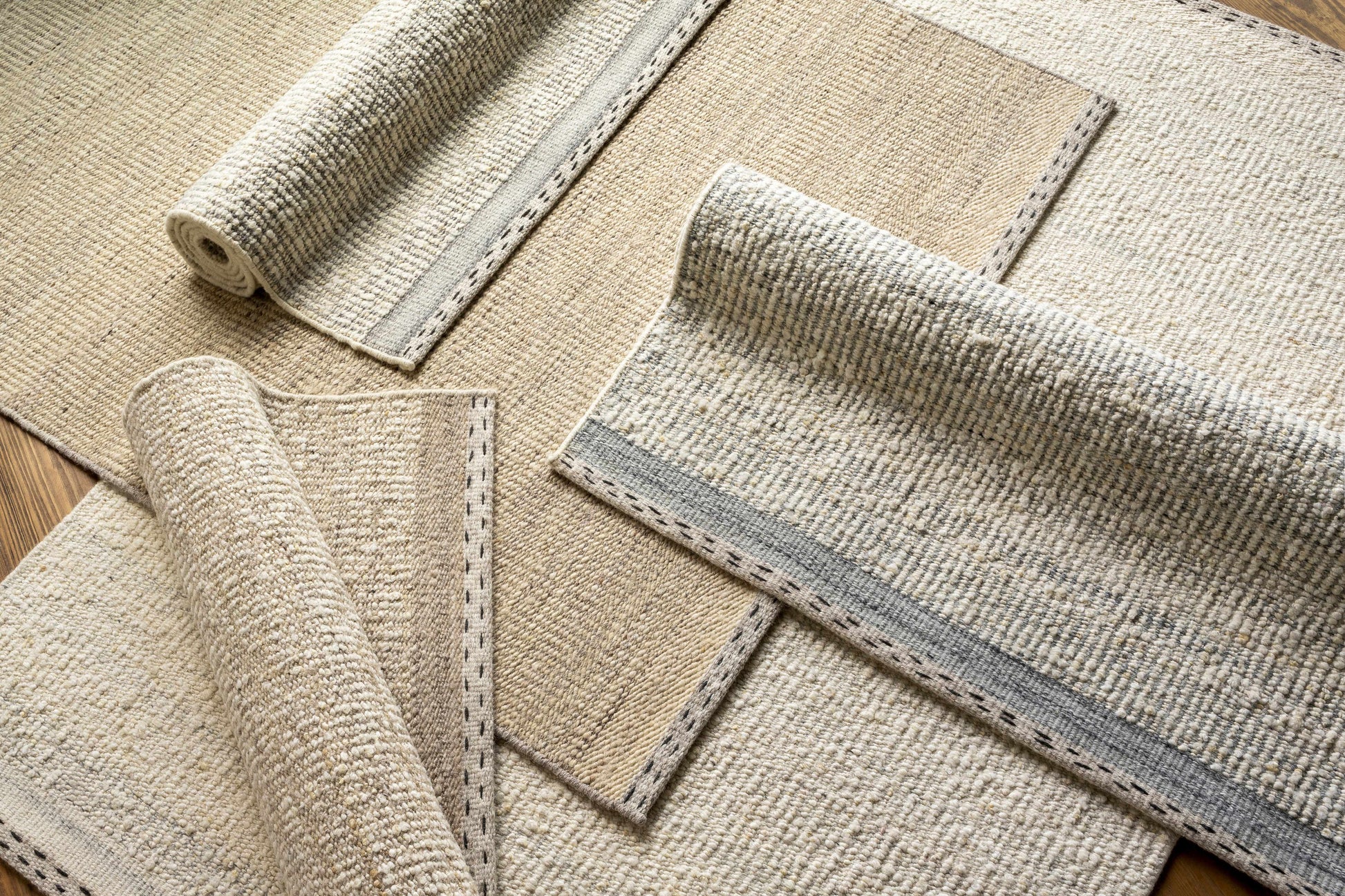 Beige Flat Weave Wool Rug - Boutique Rugs