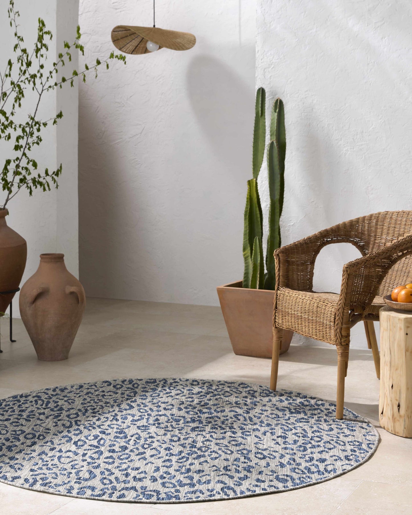 Skipsea Blue Leopard Performance Rug - Boutique Rugs