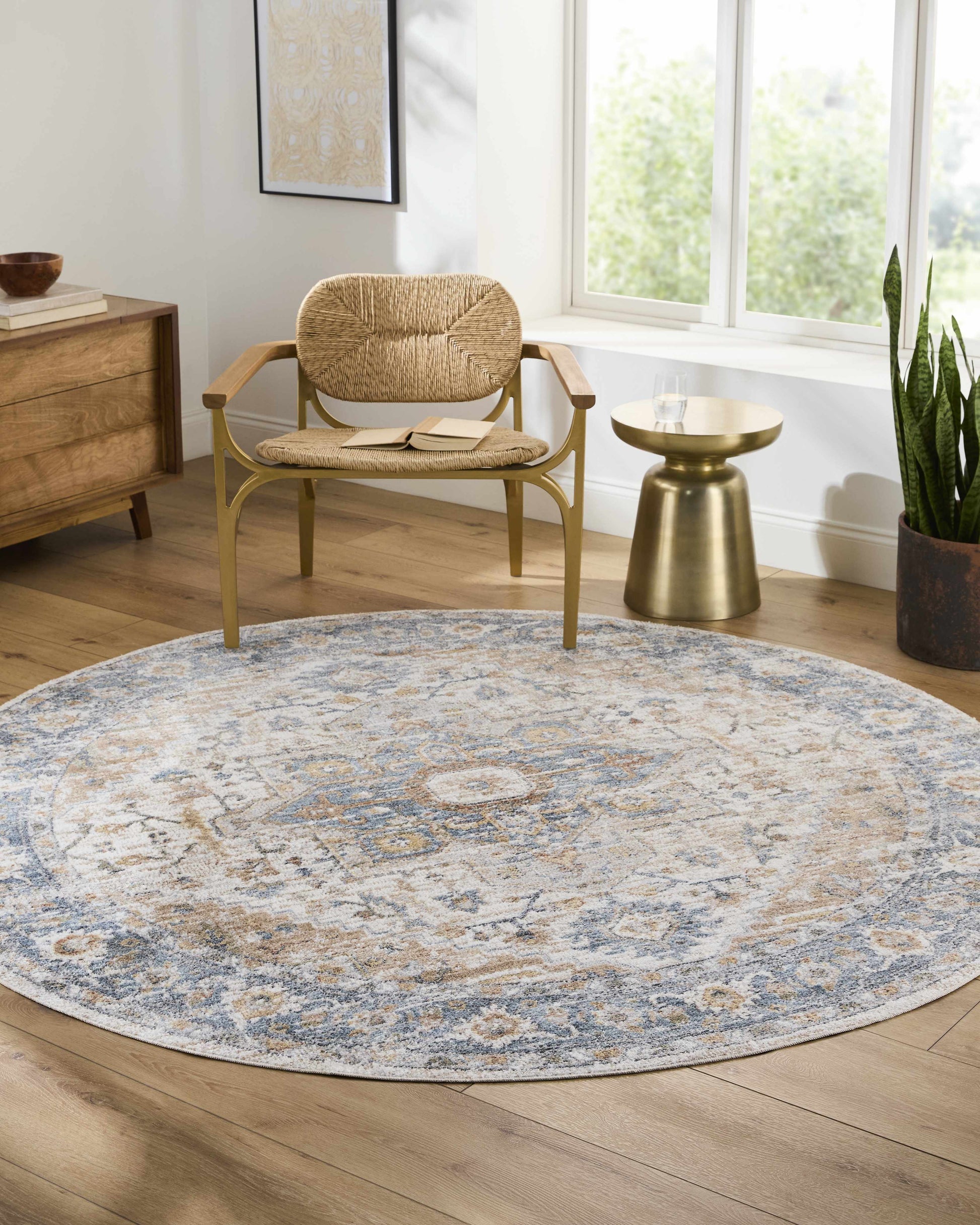 Ezri Cream Washable Area Rug - Boutique Rugs