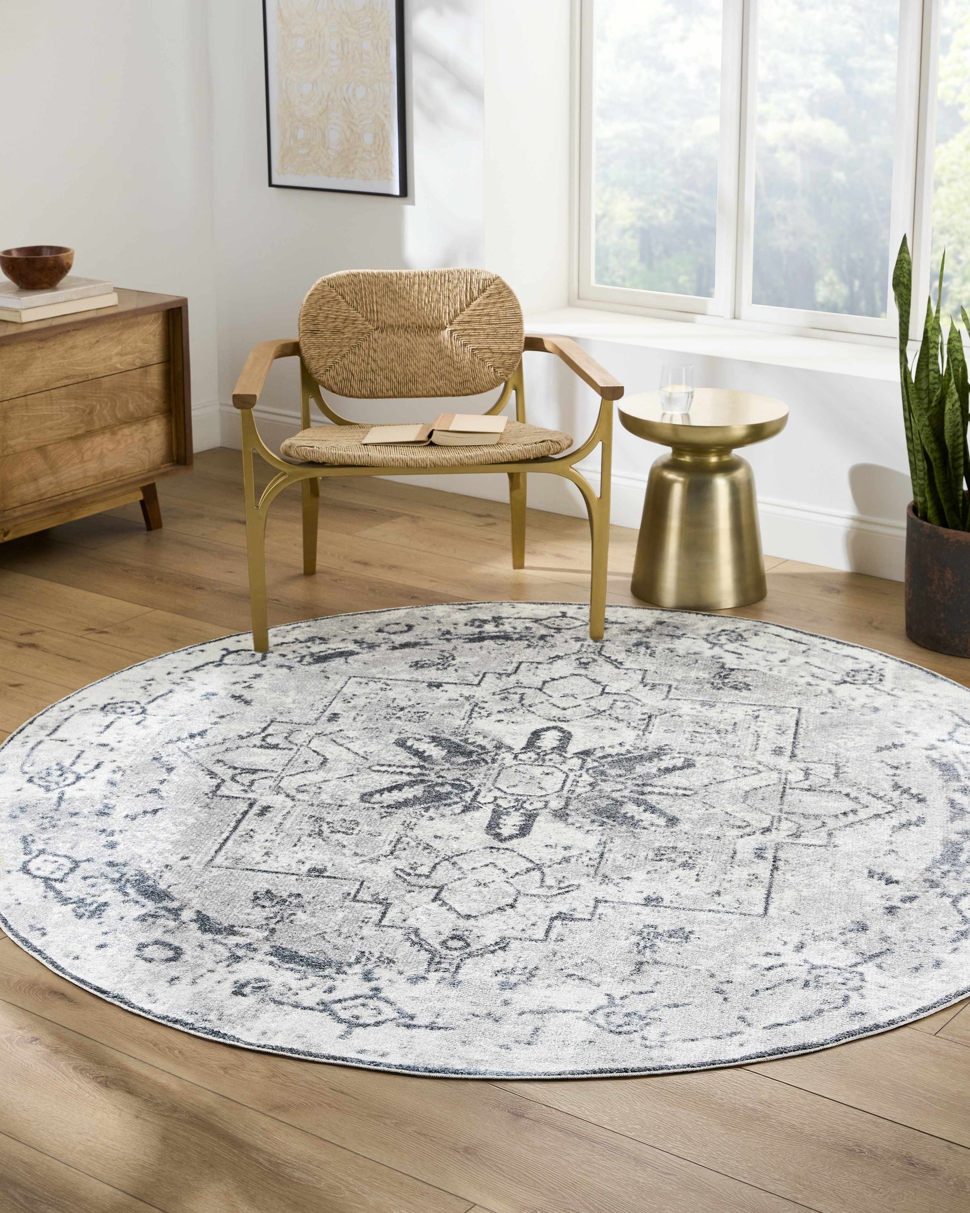 Ivory Hera Washable Area Rug - Boutique Rugs