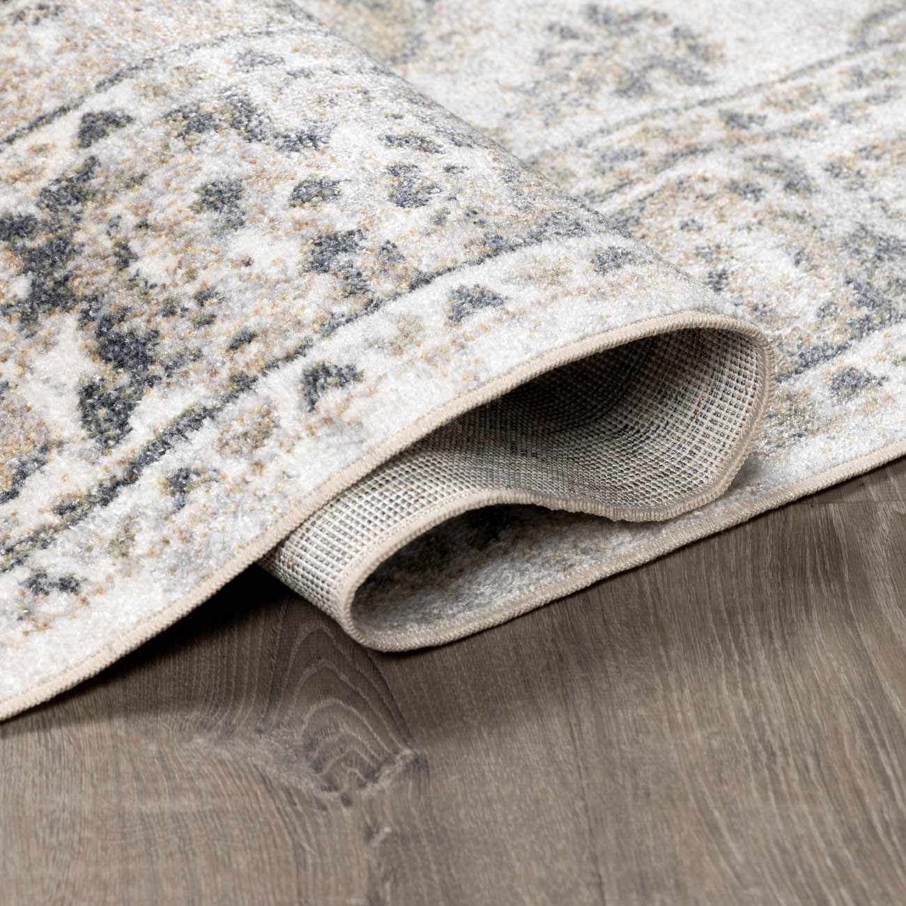 Rudo Beige Washable Area Rug - Boutique Rugs